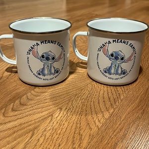 Set of 2 Metal 21oz Disney Stitch Mugs
